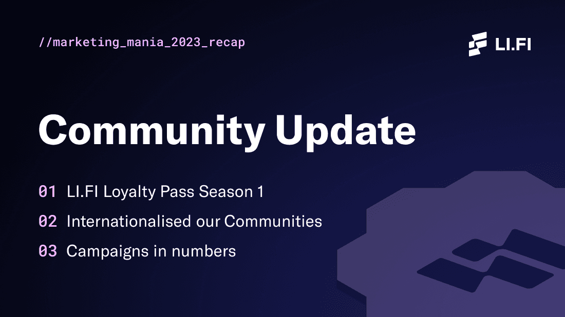 Update 2023 Recap Community Update