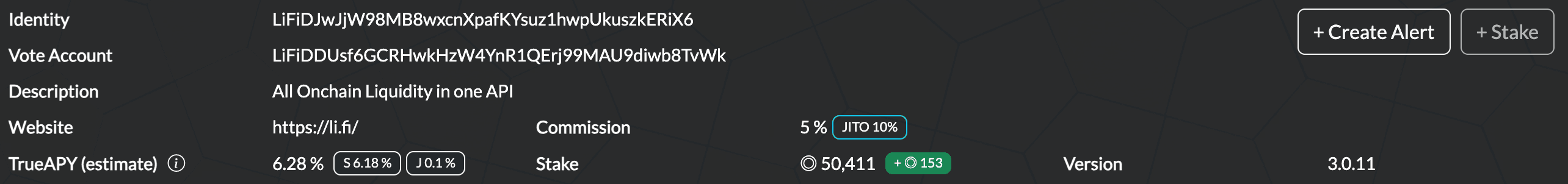 LI.FI Validator Stake December 2025