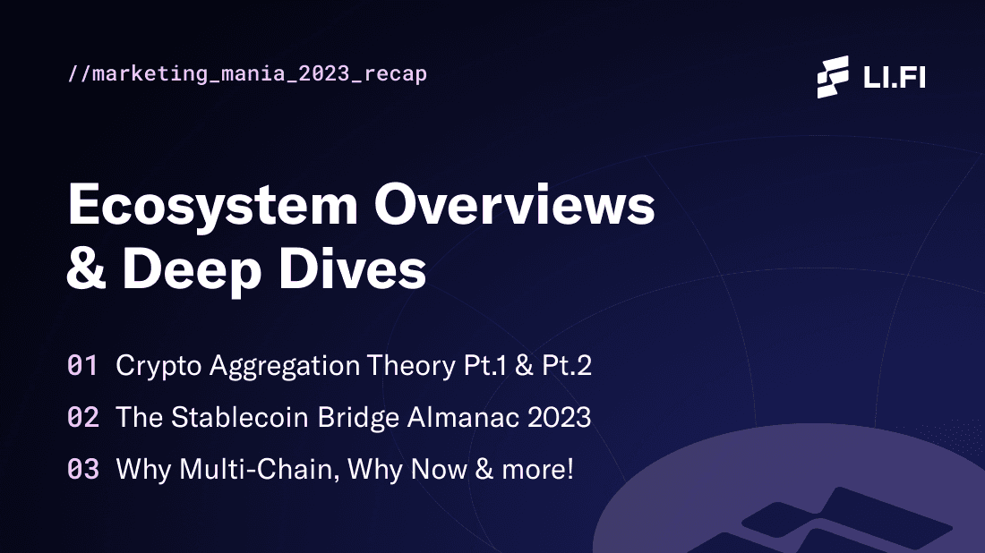 Update 2023 Recap Ecosystem Overviews & Deep Dives