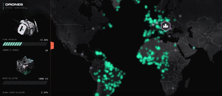 players-collect-waste-with-drones